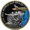 Монета 1000 кип 2012 Чемпионат мира по футболу Бразилия 2014 Лаос
