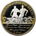 Монета 5 кина 2013 Чемпионат мира по футболу Бразилия 2014 Папуа Новая Гвинея