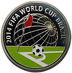 фото для Монета 10 рублей 2013 Чемпионат мира по футболу в Бразилии 2014 Беларусь Аверс