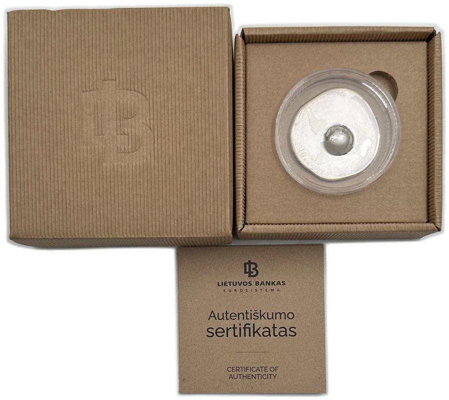 Монета 10 евро 2022 Земля - Нет другой планеты Литва