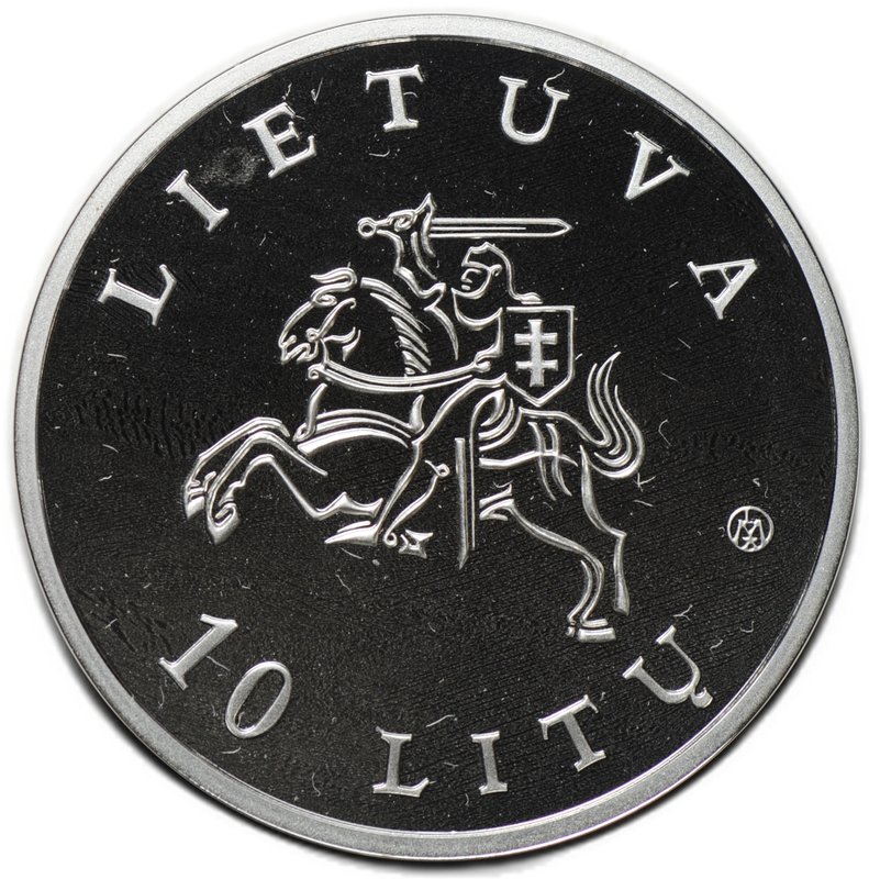 Монета 10 лит 2010 Литовская культура - Музыка Литва