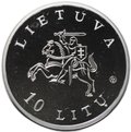 Монета 10 лит 2010 Литовская культура - Музыка Литва