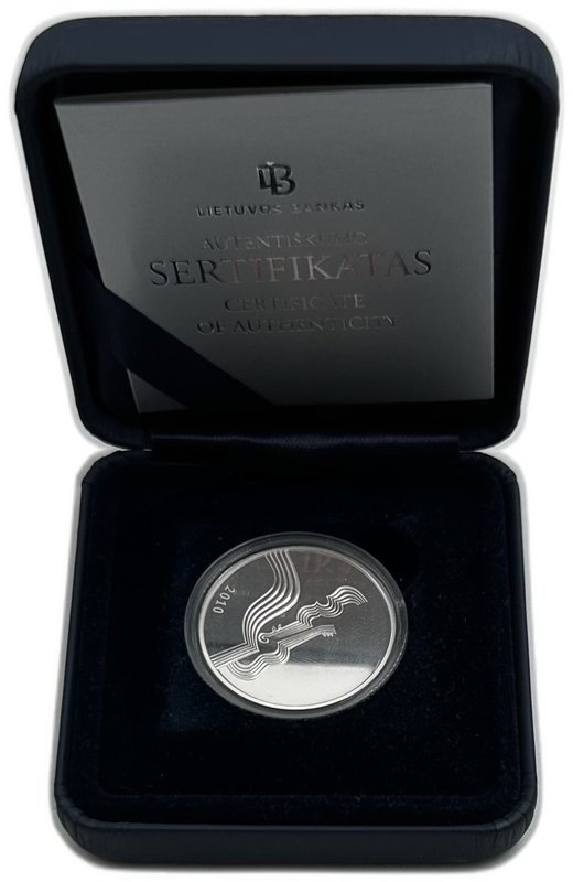 Монета 10 лит 2010 Литовская культура - Музыка Литва