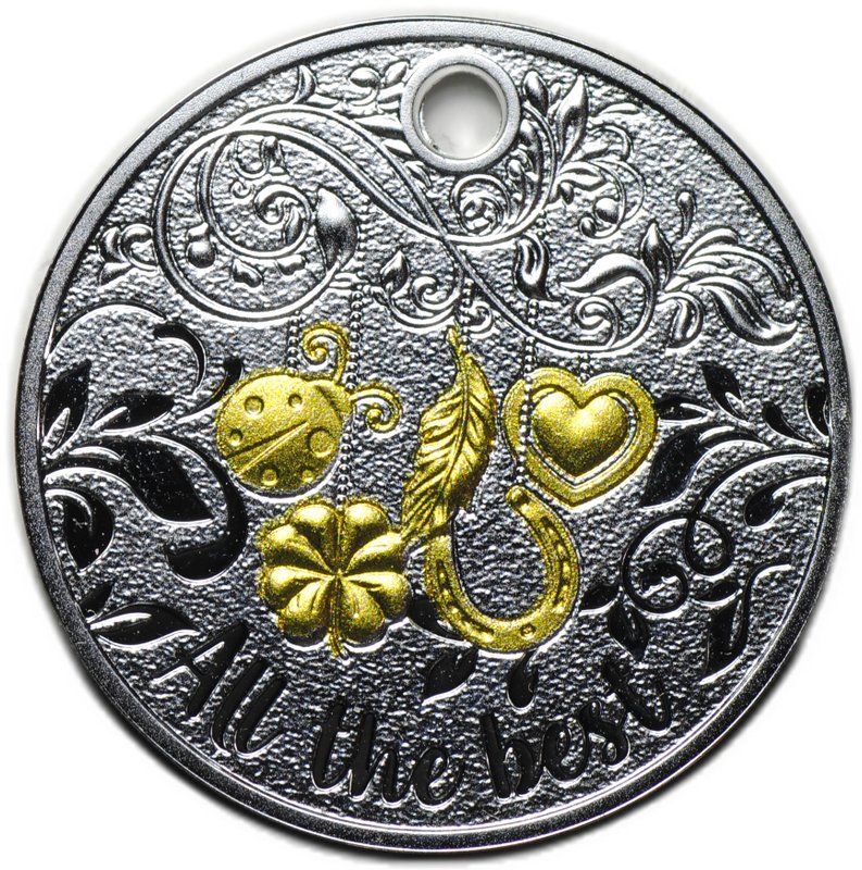 Монета 1 доллар 2017 Брелок - пожелание благополучия Ниуэ