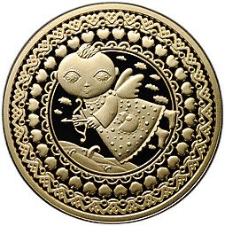 фото для Монета 100 рублей 2011 Знаки зодиака Стрелец Беларусь Аверс