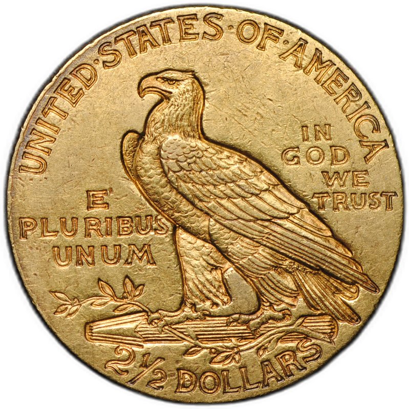 Монета 2 1/2 доллара 1911 США