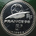 Монета 5 франков 1998 Чемпионат мира по футболу Франция