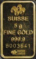 Слиток 5 грамм золота 999 пробы Швейцария Credit Suisse