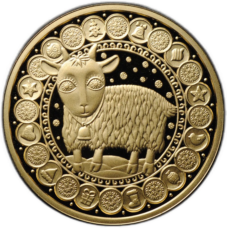 Монета 100 рублей 2011 Знаки зодиака Козерог Беларусь