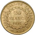 Монета 20 франков 1897 A Франция