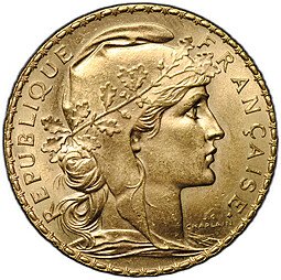 фото для Монета 20 франков 1907 Франция Аверс