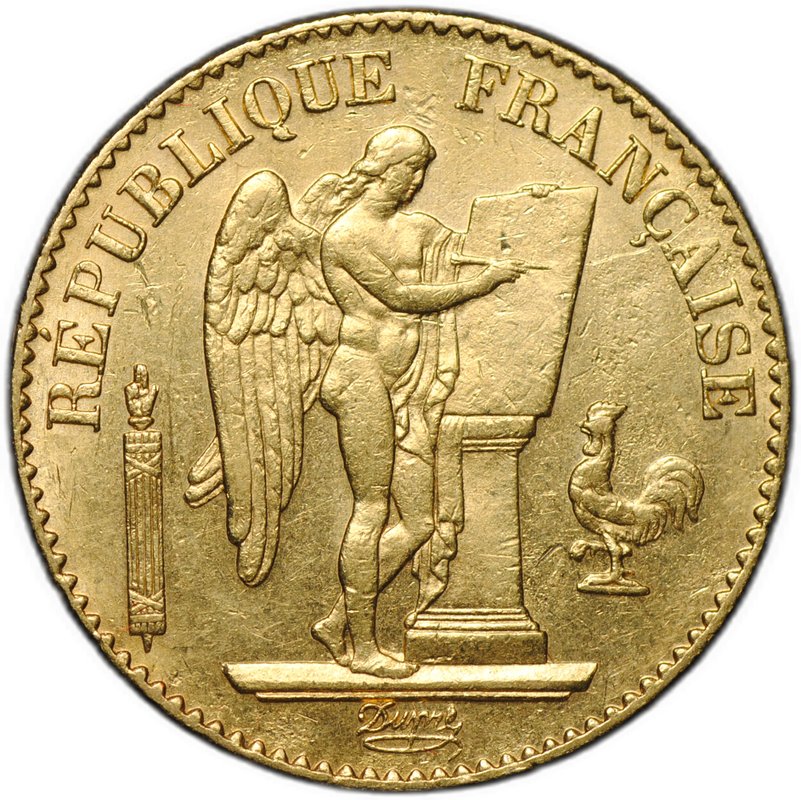 Монета 20 франков 1878 A Франция