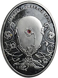 фото для Монета 2 доллара 2011 Яйца Фаберже - Анютины глазки Ниуэ Аверс