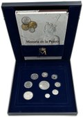 Набор 1, 5, 10, 25, 50, 100, 200, 500, 2000 песет 2000-2001 Последние песеты Испания
