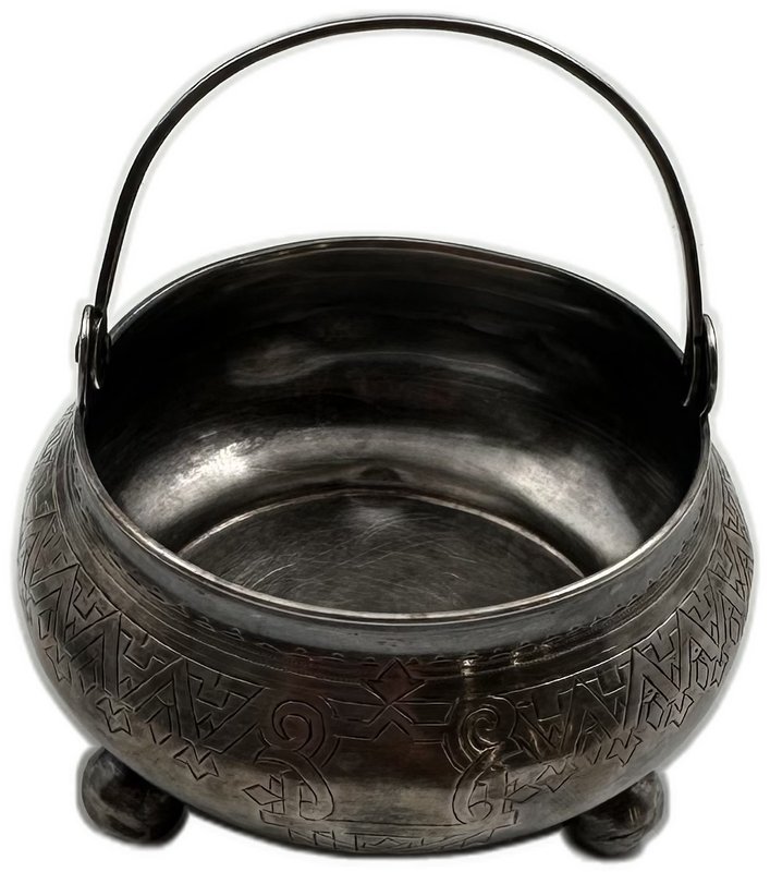 Серебряная сахарница серебро 84 пробы, клейма НК 1887 год 101,2 гр