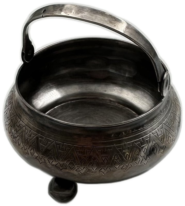 Серебряная сахарница серебро 84 пробы, клейма НК 1887 год 101,2 гр