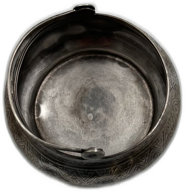 Серебряная сахарница серебро 84 пробы, клейма НК 1887 год 101,2 гр