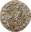 Монета Драхма 115-95 до н.э. Антиалкид Индо-греческое царство Бактрия