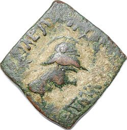 фото для Монета Дихалкон 165-130 до н.э. Менандр I Индо-греческое царство Бактрия Аверс