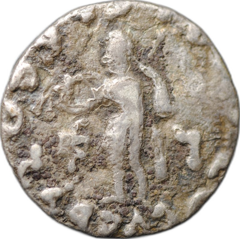 Монета Драхма 58 -12 до н.э. Азес I Зевс Индо-Скифия Бактрия