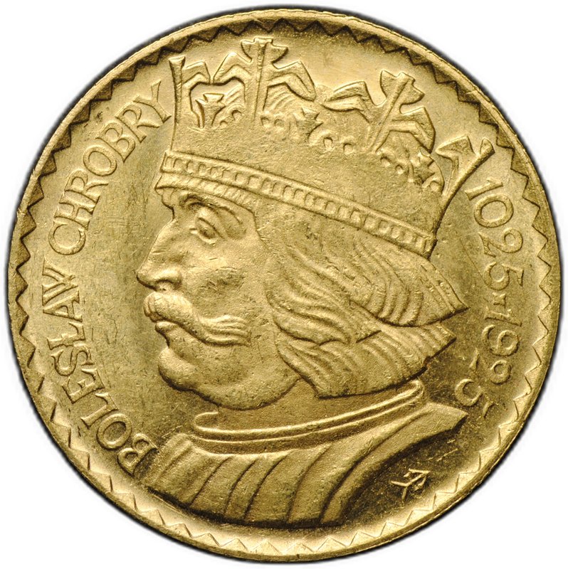 Монета 10 злотых 1925 Болеслав I Храбрый 900 лет Польша