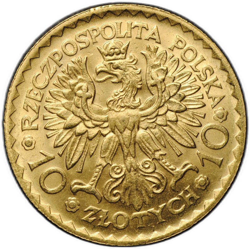 Монета 10 злотых 1925 Болеслав I Храбрый 900 лет Польша