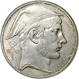 фото для Монета 50 франков 1948 BELGIQUE Бельгия Аверс