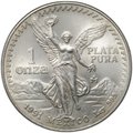 Монета 1 онза (уцнция серебра) 1991 Свобода Мексика