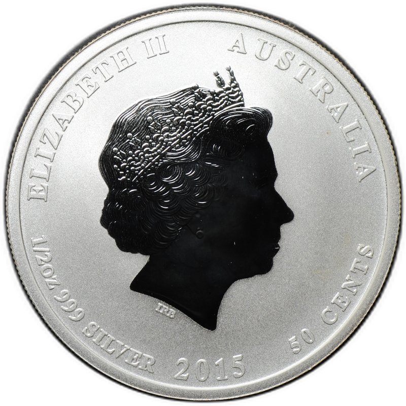 Монета 50 центов 2015 Год козы Лунар Австралия