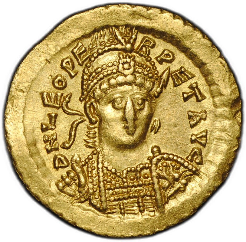 Монета Солид 462-466 Лев I Макелла Виктория Восточная Римская империя Византия