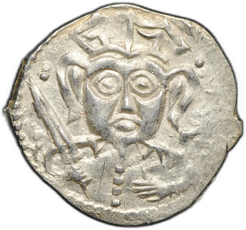 Монета Денга 1425-1460 Довмонт Д | Легенда Псковская республика Псков 