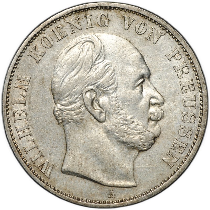 Монета 1 талер 1871 A Победный Победа во Франко-прусской войне Пруссия Германия