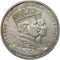 Монета 1 талер 1861 Коронация Вильгельма I и Августы Пруссия Германия