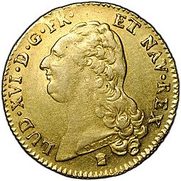 фото для Монета 2 луидора (дьёра) 1786 K Франция Аверс