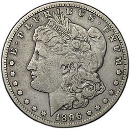 фото для Монета 1 доллар 1896 S США Аверс