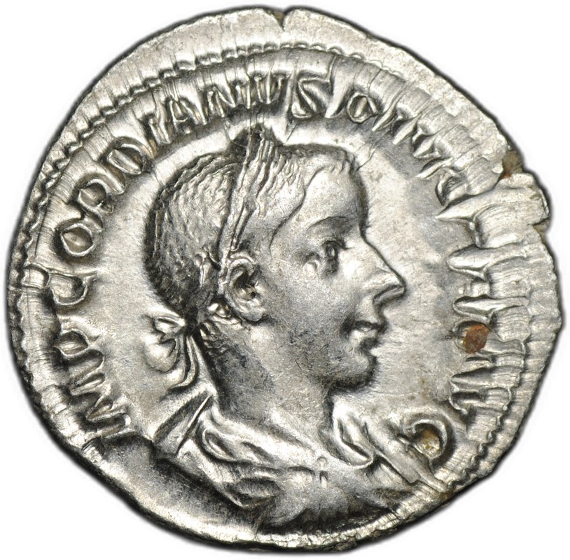 Монета Денарий 241 Гордиан III Секуритас Римская империя
