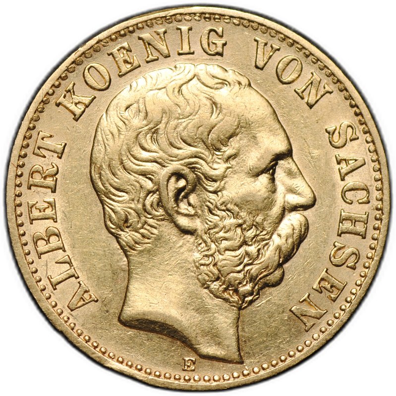 Монета 10 марок 1898 E Саксония Германия