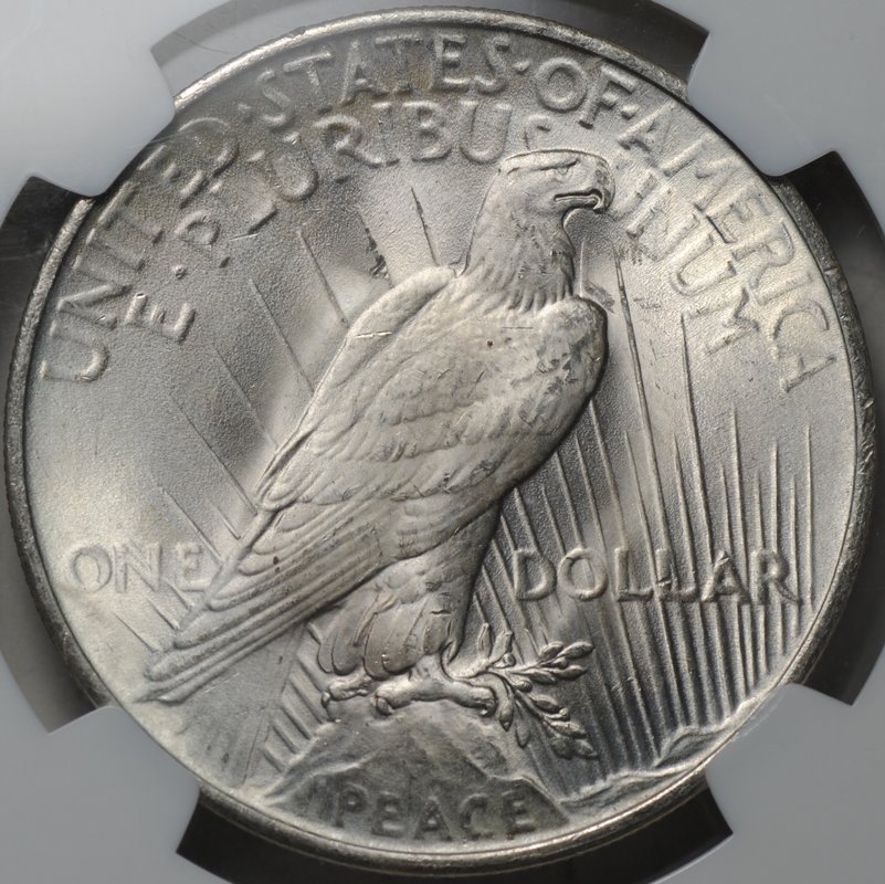 Монета 1 доллар 1922 Мирный Филадельфия США слаб NGC MS 64