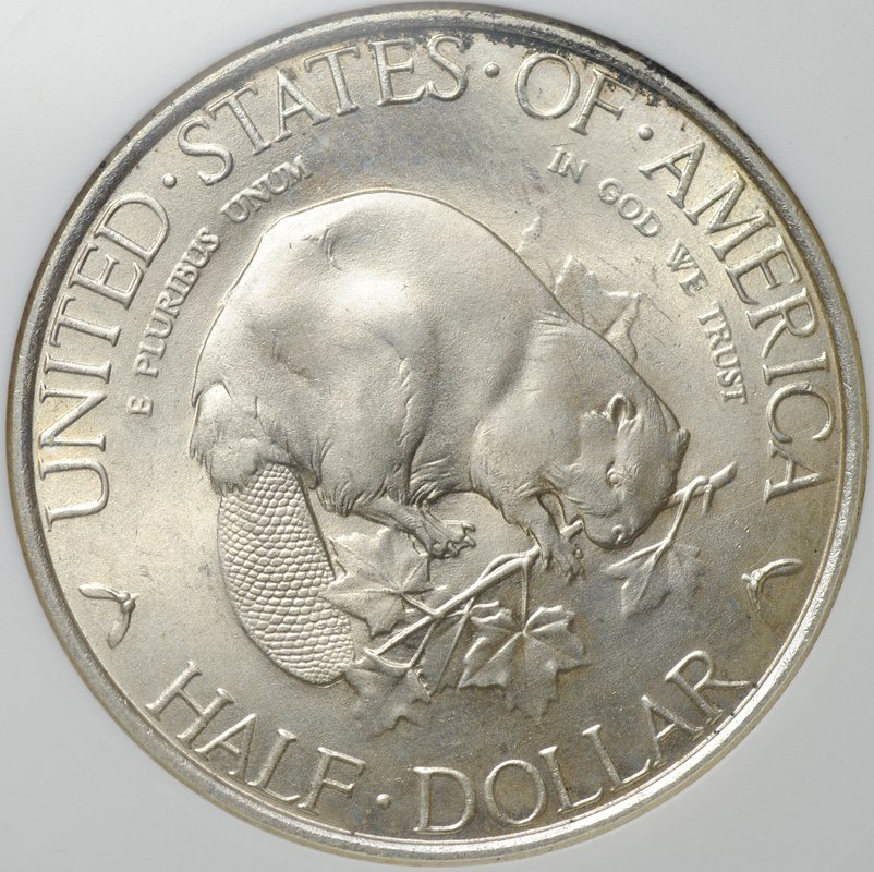 Монета 50 центов (1/2 доллара) 1936 Олбани 250 лет признанию городом США слаб ANACS MS 64