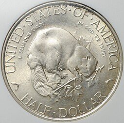 фото для Монета 50 центов (1/2 доллара) 1936 Олбани 250 лет признанию городом США слаб ANACS MS 64 Аверс