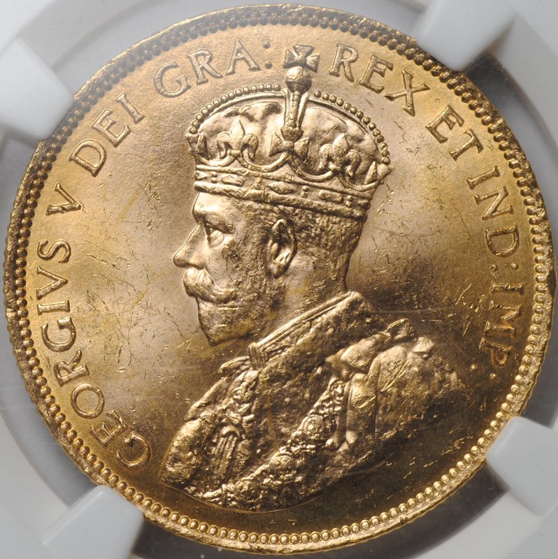 Монета 10 долларов 1914 Канада слаб NGC MS 64