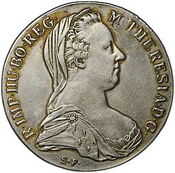 фото для Монета 1 талер 1780 SF Мария Терезия рестрайк Австрия Аверс
