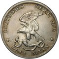 Монета 3 марки 1913 100 лет победы над Наполеоном Франция (толпа) Пруссия Германия 