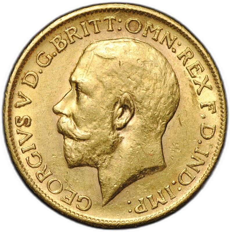 Монета 1 соверен (фунт) 1912 M Мельбурн Австралия Великобритания