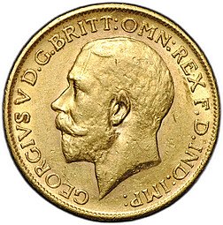фото для Монета 1 соверен (фунт) 1912 M Мельбурн Австралия Великобритания Аверс
