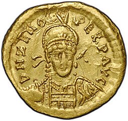 фото для Монета Солид 476-491 Зенон Виктория Константинополь Византия Восточная Римская империя Аверс