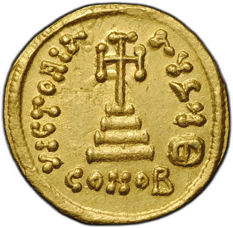 Монета Солид 641-646 Констант II без бороды Византия