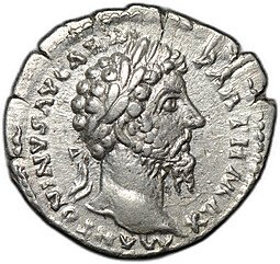 фото для Монета Денарий 168 Марк Аврелий Эквитас Римская Империя Аверс