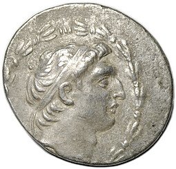 фото для Монета Тетрадрахма 162-150 до н.э. AI Деметрий I Сотер Антиохия Селевкиды Аверс