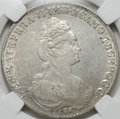 Монета 1 рубль 1782 СПБ ИЗ слаб ННР AU 55